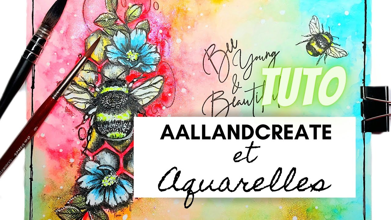 Premier tuto art journal 2023! Aallandcreate et aquarelles.