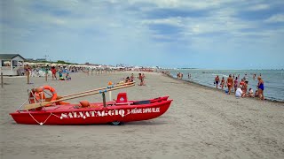 Beach Walk In Chioggia Sottomarina, Italy | 4K Hdr Dolby Vision | Ocean Wave Sounds