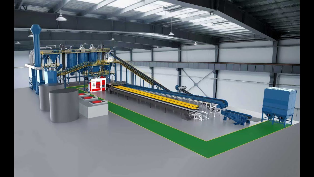 Automatic green sand casting molding machine and production line in foundry