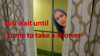 You wait until I come to take a shower | at barthroom | bathing vlog