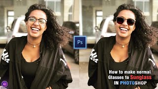 How to make normal glasses to sunglasses in photoshop screenshot 3