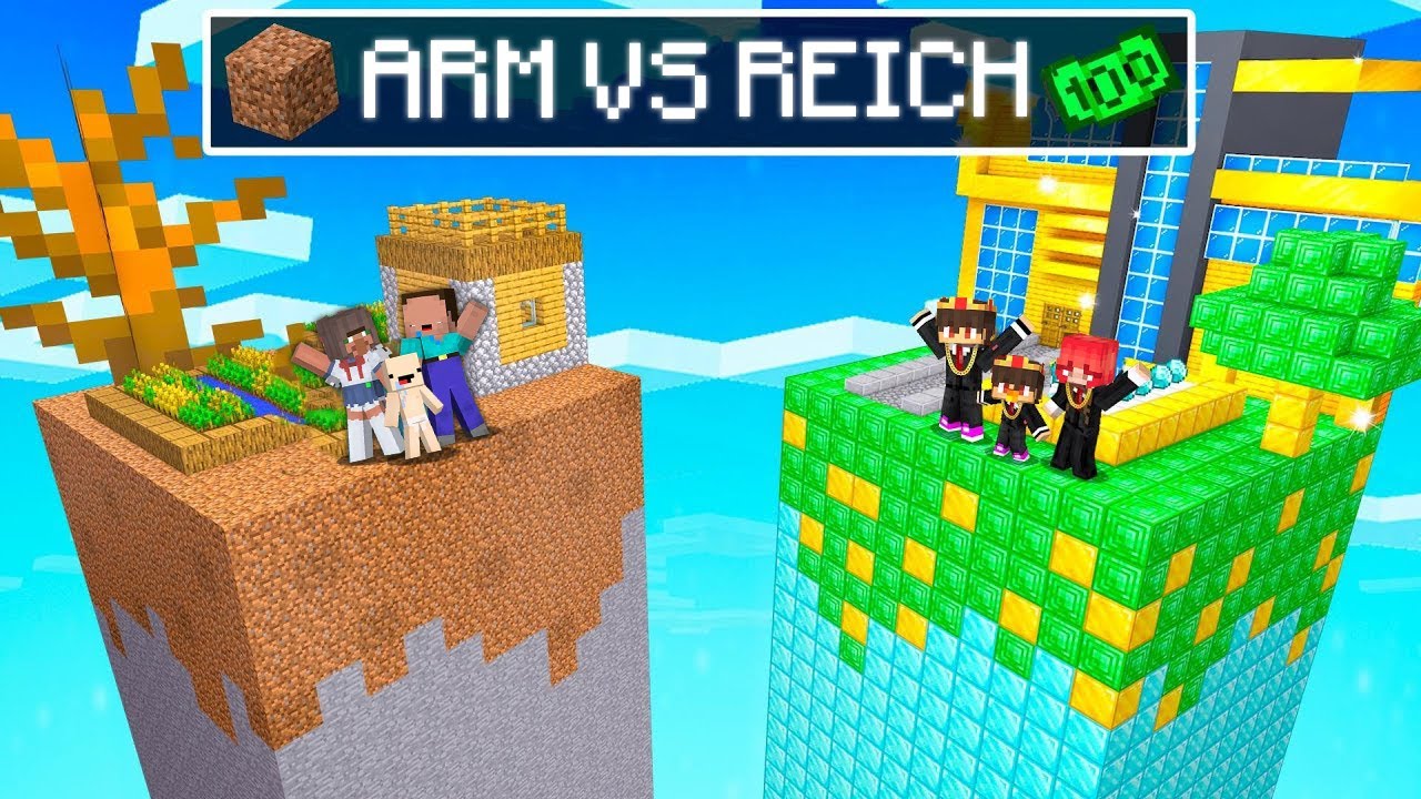 Billy Familie Arm vs Semlaki Familie Reich CHUNK Bau Challenge in Minecraft