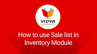 Sale List - Inventory | VIDYA-The School Management | VK SOFT screenshot 5