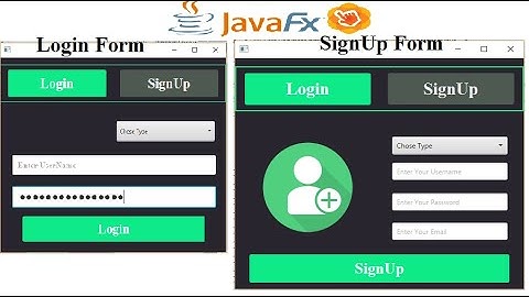 JavaFX Scene Builder Tutorial 38 - Login and SignUp page design with MySQL Database Integration