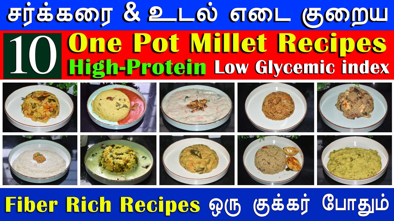 💪🔥10 High Protein Millet Recipes for Weight Loss | Arisi illatha | No Rice | One Pot Millet Recipes