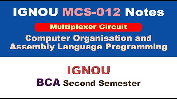 MCS 012 Notes #Multiplexer 4 To 1 Circuit [4:1 Mux Using Logic Gates] 4-To 1 Multiplexer Truth Table