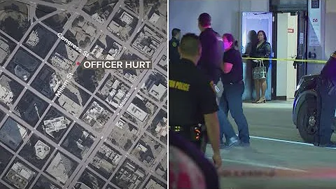 Officer released from hospital after he was stabbed in downtown Houston