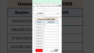 Excel Barcode generate formate.#basic computer knowledgeable