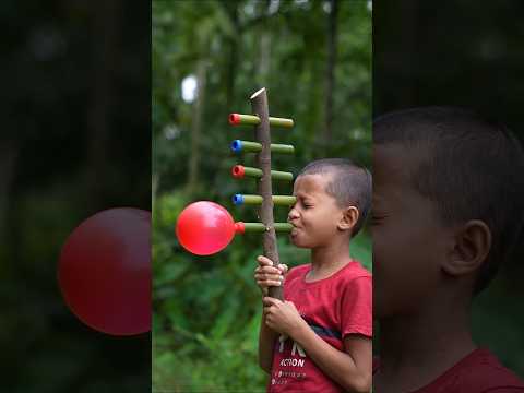Funny Colourful Balloons Popping Craft #bamboo #craft