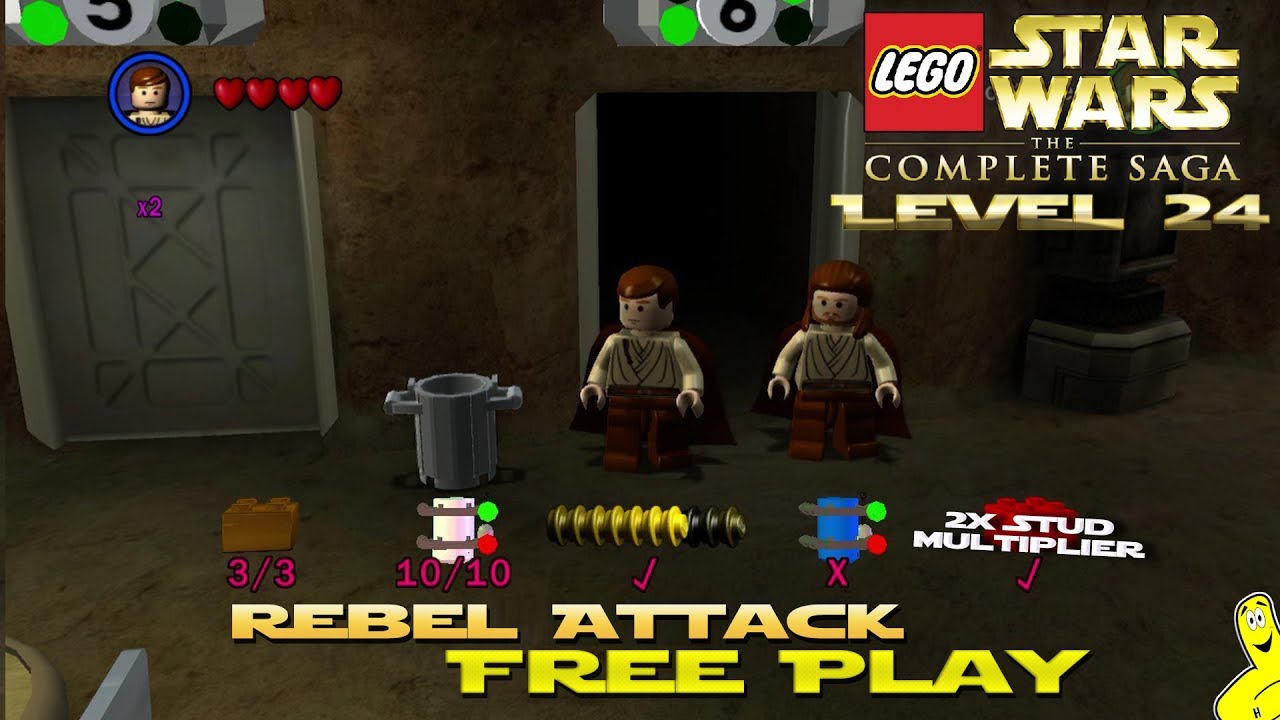 Lego Star Wars TCS: Ep 4 Chap 6 Rebel Attack FREE PLAY (All Collectibles) - HTG - YouTube