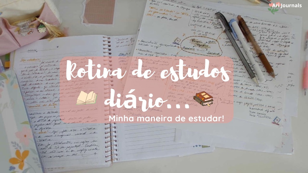 Minha rotina de estudos! Métodos e práticas diárias. #estudos #vlog #papelaria #homeoffice #studies