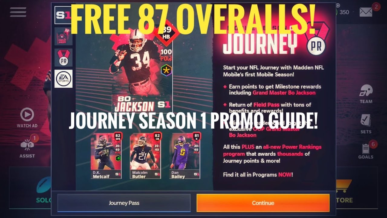 SEASON 1 JOURNEY PROMO GUIDE IN MADDEN MOBILE 21(FREE 87 OVERALLS