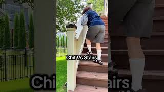 Chit vs Stairs #letsparty #doitlady #chit #funny #fypage #groundlings #foryoupeople #impressions
