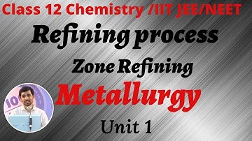 Refining process  Zone refining Class 12 Chemistry  Metallurgy Part 20