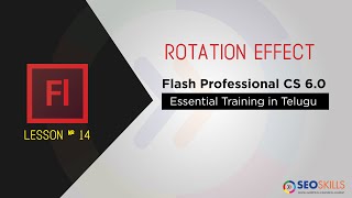 Information Adobe Flash CS6 Rotation Animation Tutorial in Telugu Guide
