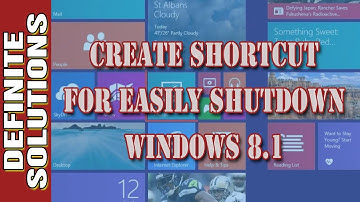 How to Create Shortcut to Easily Shutdown Windows 8.1 | Definite Solutions