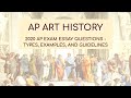 AP ART HISTORY - Answering the 2020 Exam Comparison Question