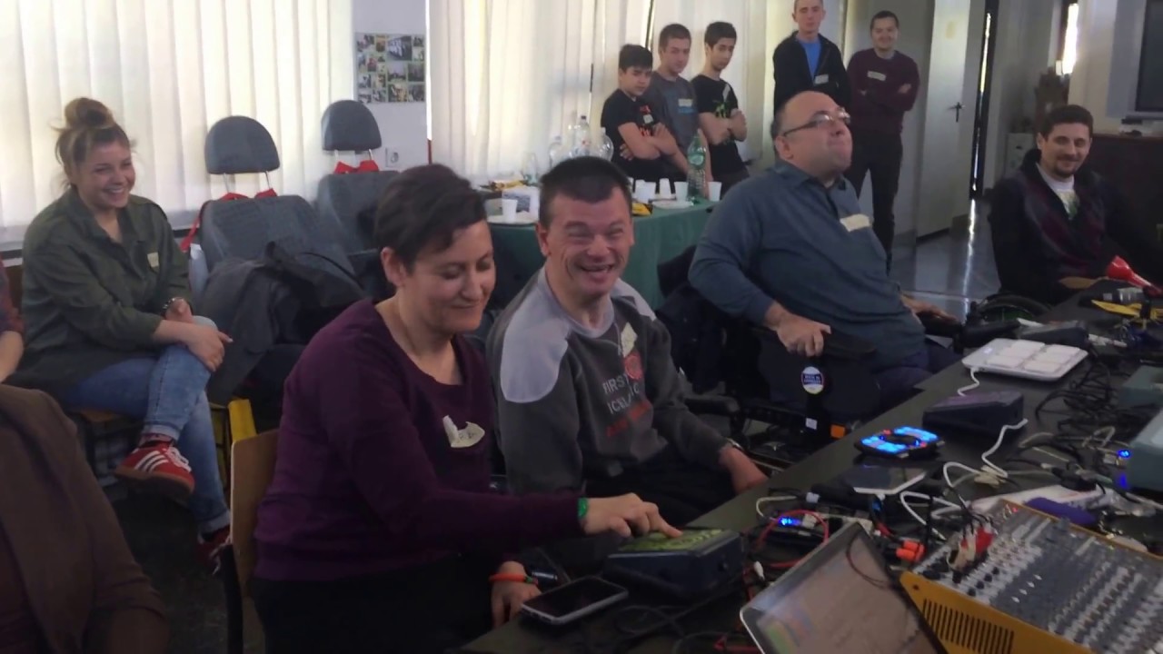 Phil Heeley running an Inclusive Music Workshop & Performance for adults with disabilities