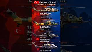 Evolution of Turkish Attack Helicopters 🇹🇷From Cobra to ATAK-2 🔫🔥#shorts #military#helicopter#turkey