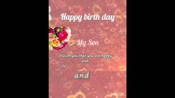 Thumbnail of happy birthday my son | birthday status | wishes and greetings |