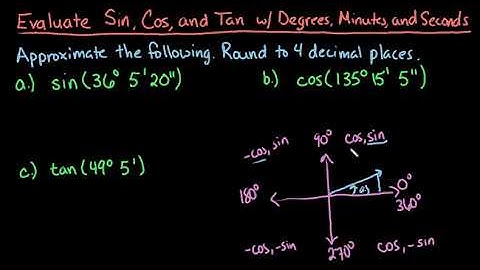 Evaluate Sin, Cos, Tan with Degrees, Minutes, Seconds in TI-Nspire