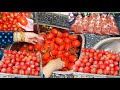 روحت الوكالة جبت قفص طماطم وفرزته فى 5 دقايق تعالو شوفوا طريقة تفريز الطماطم بمعلقتين بس هتقعد سنين