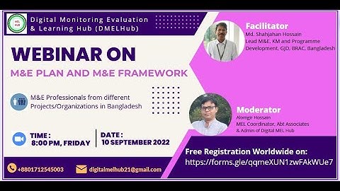 Video Content | M&E Plan and M&E Framework webinar | Digital MEL Hub