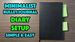 Bullet Journal Diary Setup Simple Easy Extreme Minimalist