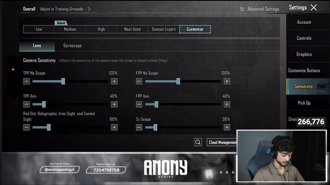 Anony Gaming Competitive Sensitivity & Control | BGMI / PUBG Mobile 4.2 Setup (2026)