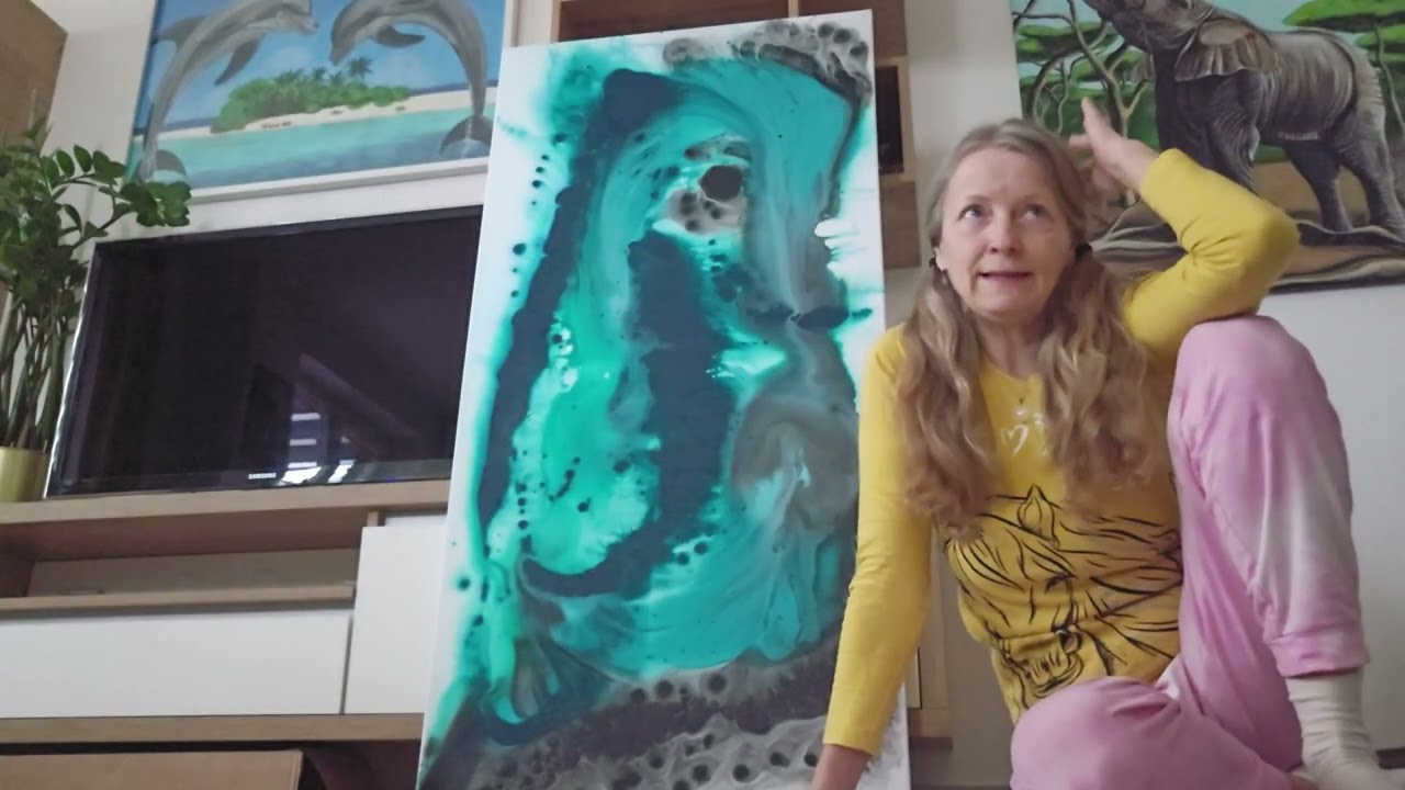 Nový ABSTRAKT! Nádhera.🙏🙏 Urobím aj  na zakázku . Vyberieš si farby a veĺkosť 🎨