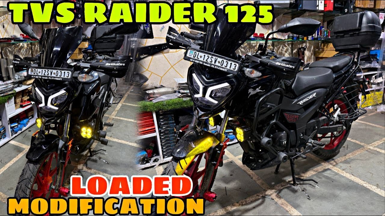 TVS RAIDER 125 ko firse tagda Touring Modified kardia 😍 | Full Safety and needful | Crash Guard |