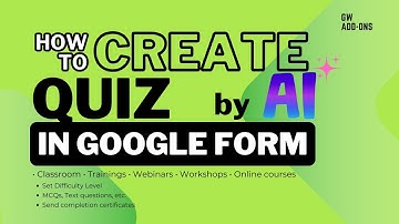 How to make entire Quiz in Google Forms by AI and email certificates