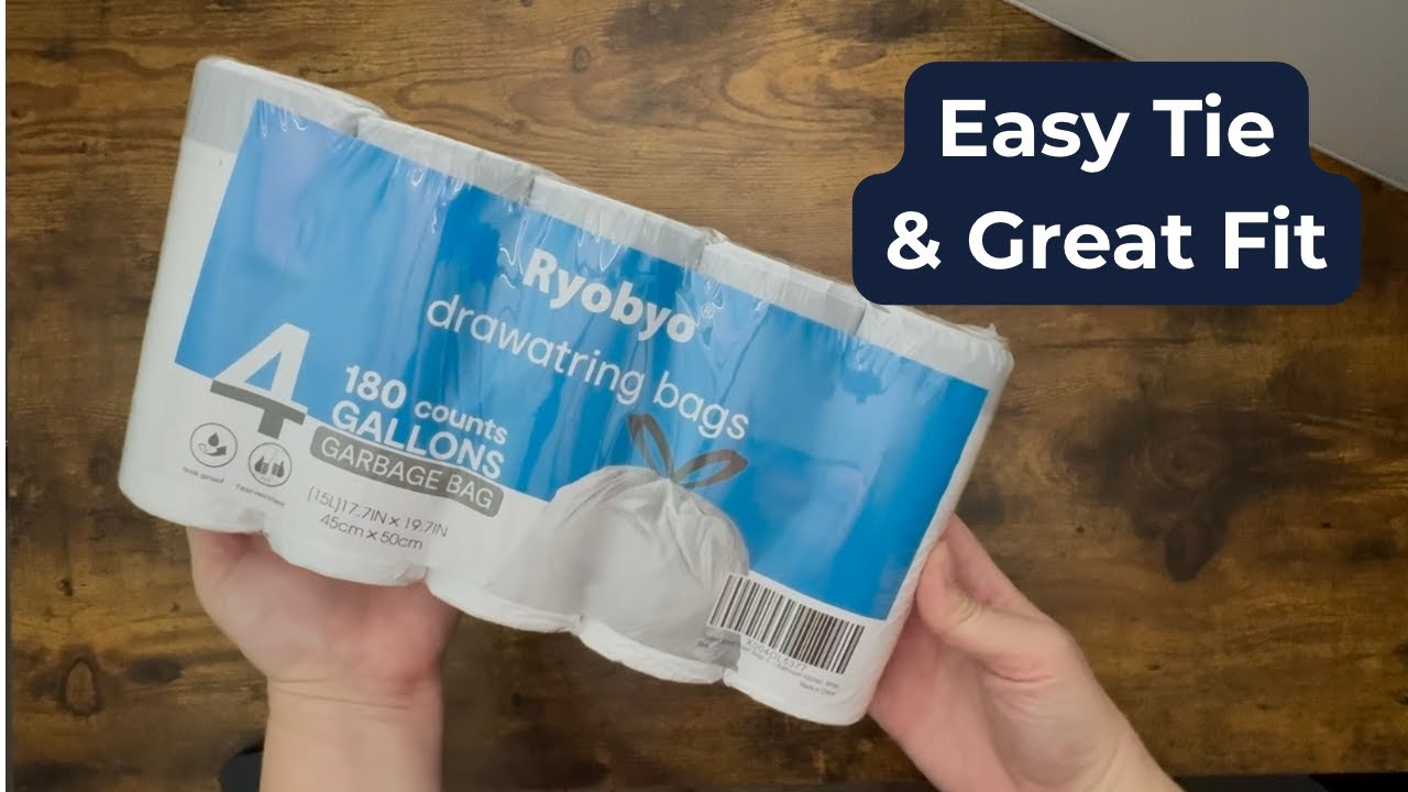 Convenient Drawstring Bathroom Trash Bags