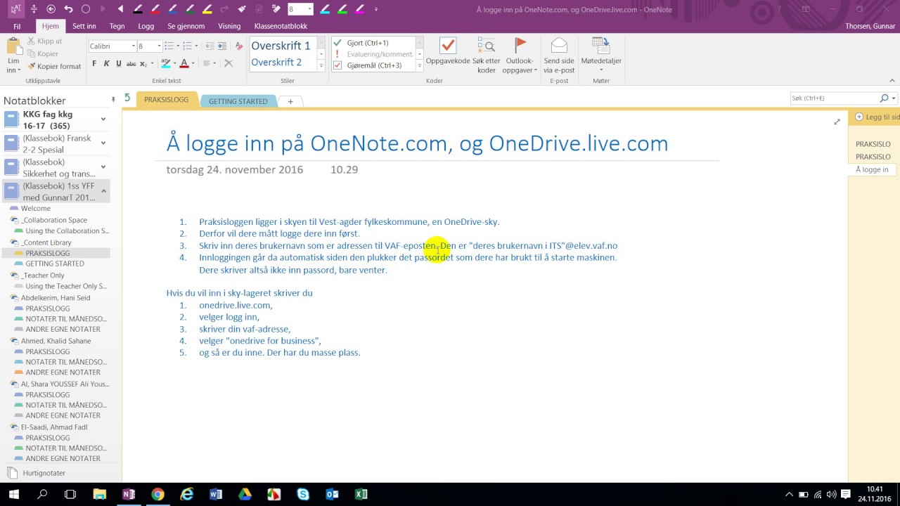 Innlogging OneDrive.com og Onenote.com - YouTube