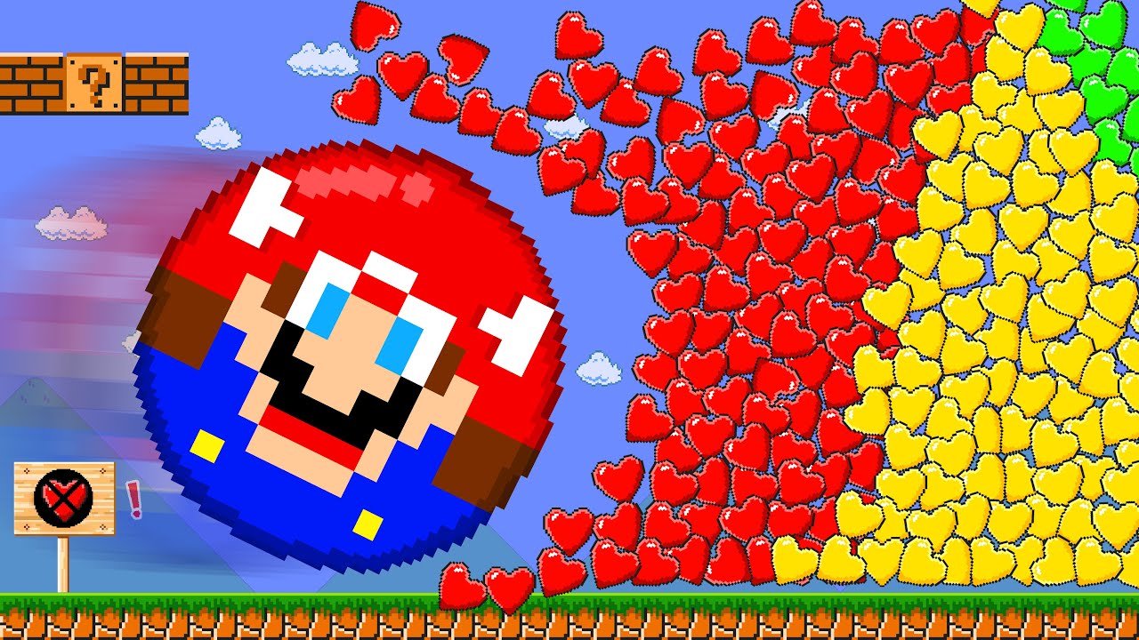 Can Mario vs Marble Race Giant SUIKA Watermelon Calamity Maze Challenge| POWER-UP MARIO