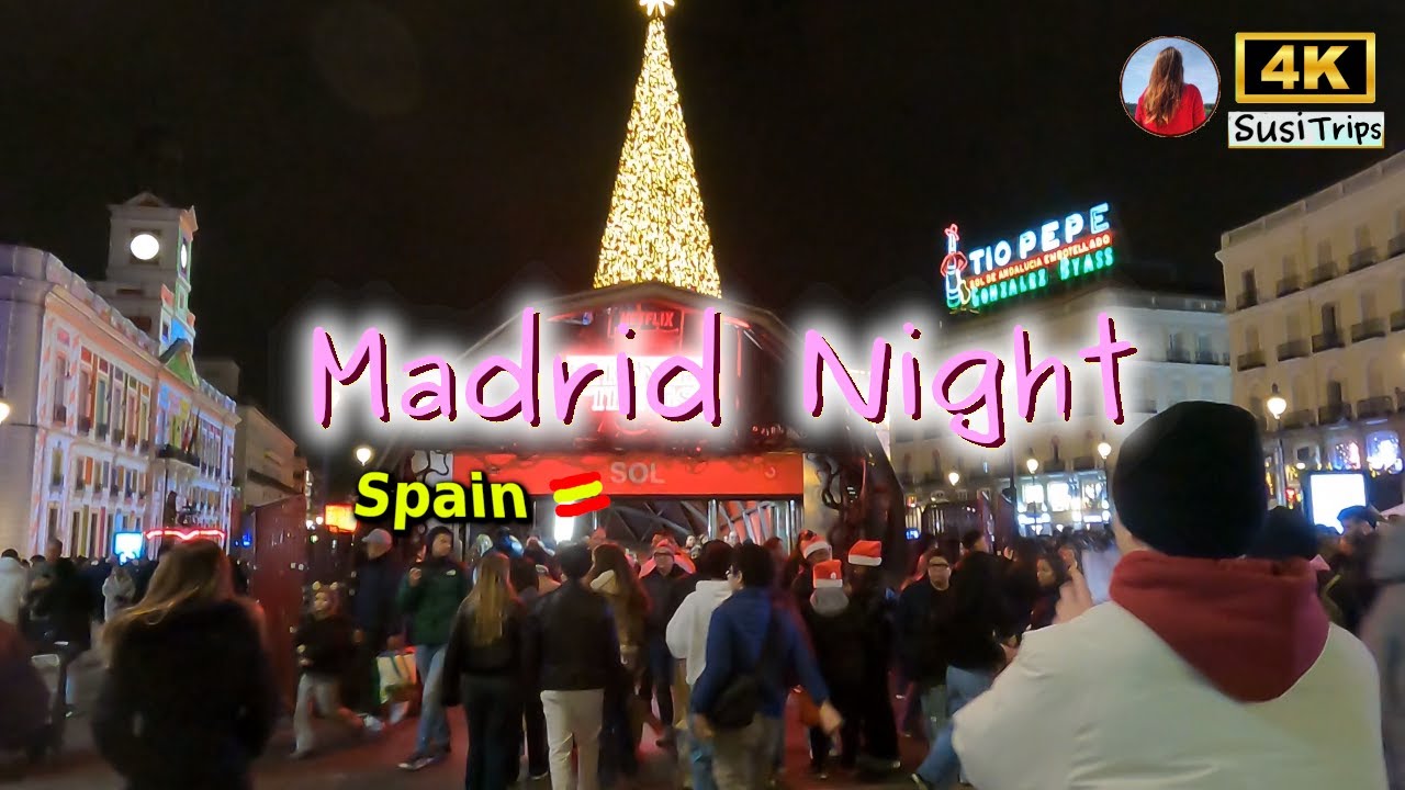 Lively Night Out in Madrid ✨ Spain After Dark 4K