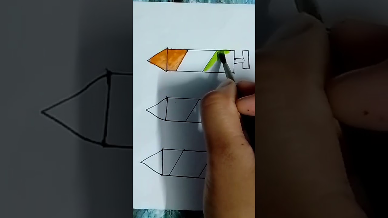 India new flag Pichkari | how to draw indian flag 