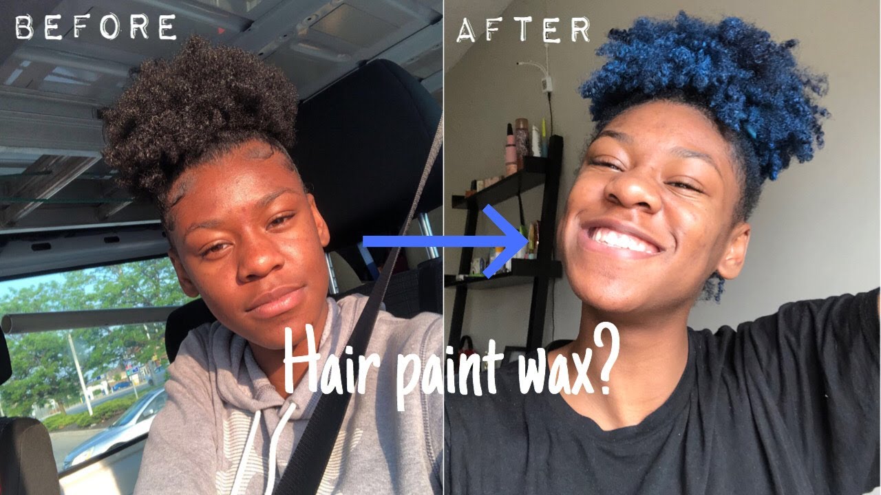 I TRIED HAIR PAINT WAX ON MY NATURAL HAIR! YouTube