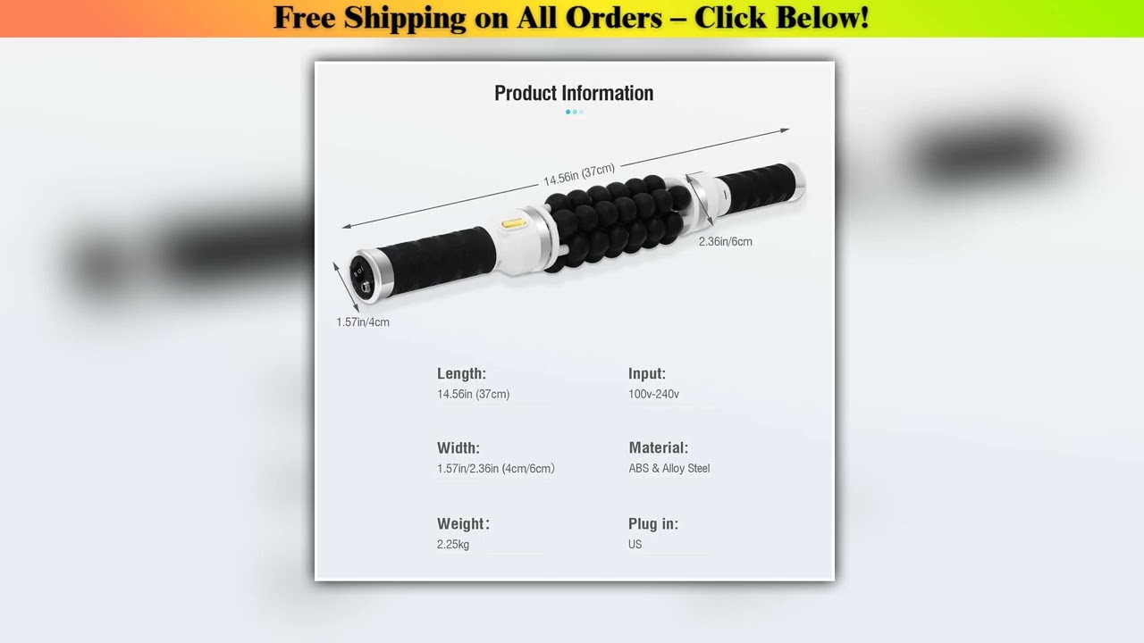 40W Electric Roller for Muscle Body Relaxing High Frequency Rolling Massage Anti-Cellulite Body