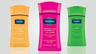 How to Make Body Lotion Pack Design || Vaseline's Pack Design || illustrator Bottal Design Tutorial