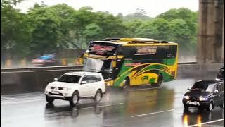 CUACA BURUK LANDA TOLL JAPEK‼️ HUNTING BUS CIREBONAN JAM SIANG SAAT HUJAN DERAS   PART 2