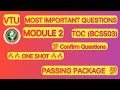 VTU |TOC | Module 2 | Important Questions | Regular Expressions & Finite Automata | BCS503 | PYQ's