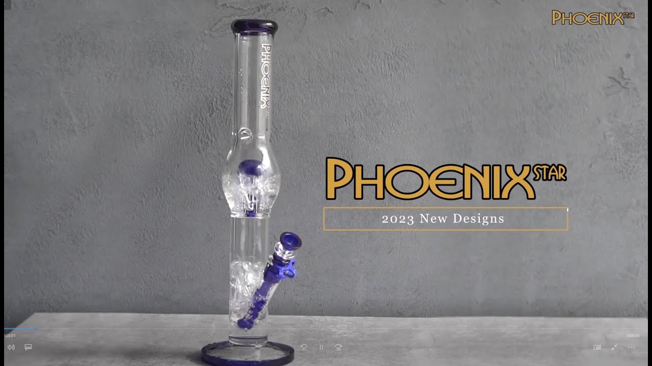 Phoenix Star 17 Inches Percolator Bong PHX613, 8 Arms Perc and Ice Catcher included