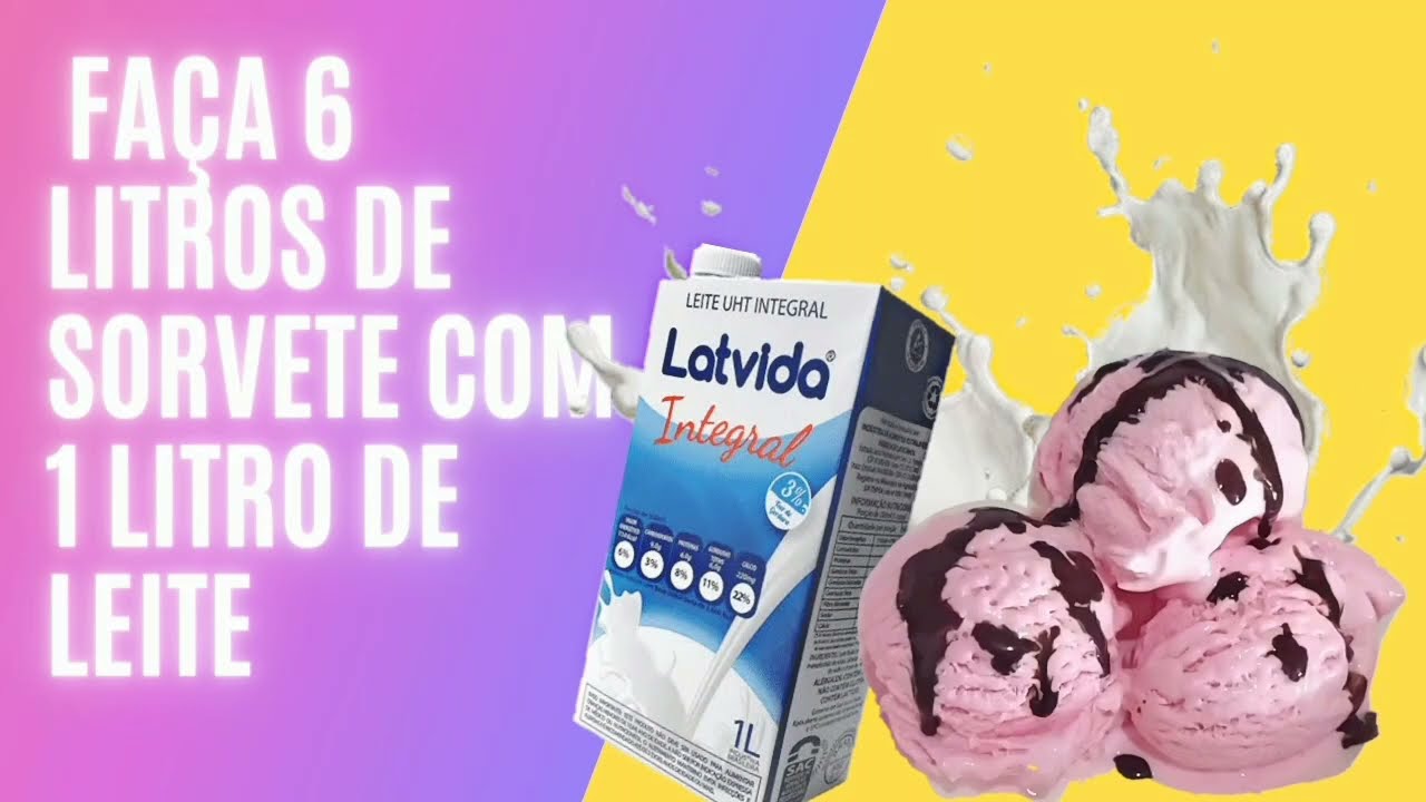 Sorvete caseiro econômico igual profissional!! Fiz 6 litros com 25 reais #icecream #sorvete