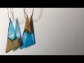 木とレジンのピアス の作り方 How to make wood and epoxy earrings