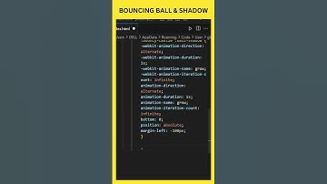 Bouncing Ball with Shadow | HTML | CSS | Animation #shorts #tutorials #educatekaro