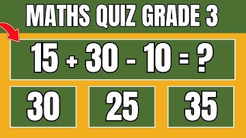 Challenging Maths Quiz for Grade 3 | Addition, Subtraction, Multiplication & Division