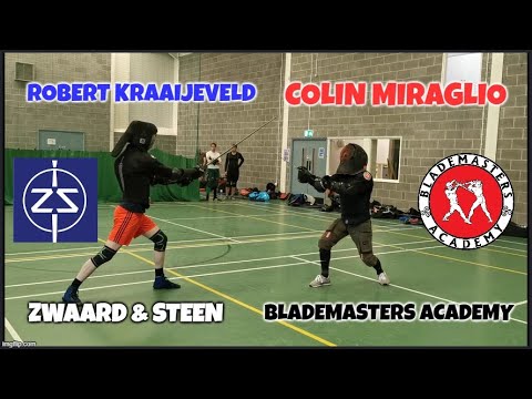 Longsword Sparring: Robert Kraaijeveld vs Colin Miraglio (HEMA - Historical Fencing)
