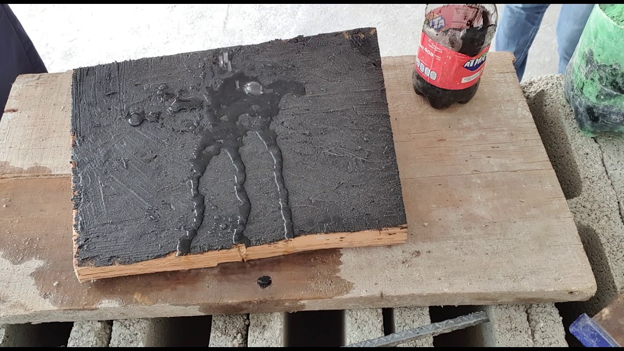 PRUEBA DE IMPERMEABILIZANTE CASERO - CAL Y ACEITE QUEMADO - YouTube