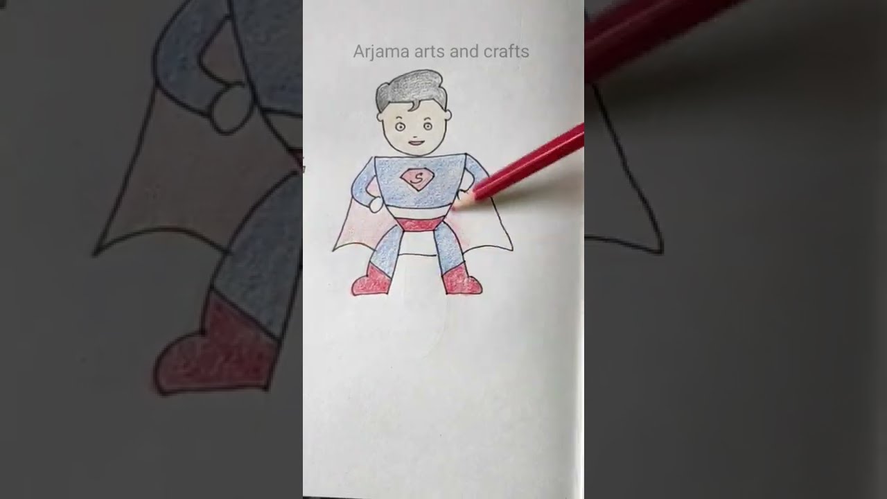 Superman drawing easy for kids 
